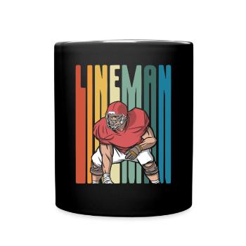 Colorful Lineman - Full Colour Mug - black - Front