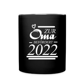 Oma 2022 - Werdende Oma 2022 - Tasse einfarbig - Schwarz - Vorne