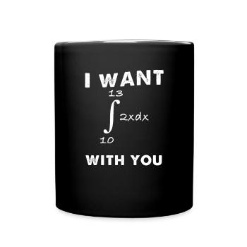 Integral 2xdx mit Grenzen 10 und 13 =69 fun - Tasse einfarbig - Schwarz - Vorne