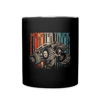 Camions Monster vintage rétro - Mug uni - noir - Devant