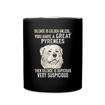Grand Chien des Pyrénées - Mug uni - noir - Devant