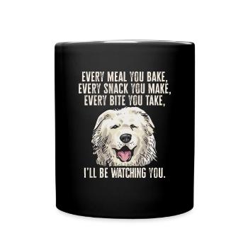 Grand Chien des Pyrénées - Mug uni - noir - Devant