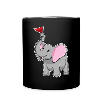 Elephant Flag - Full Colour Mug - black - Front