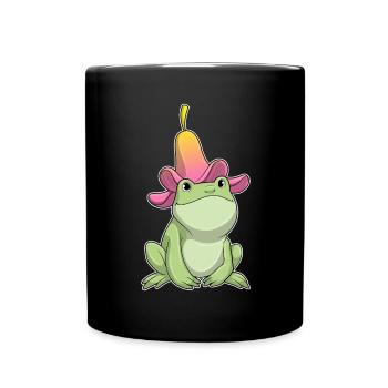Plumeria de grenouille - Mug uni - noir - Devant