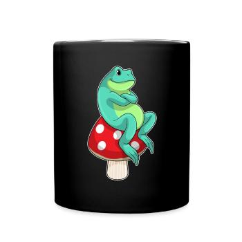 Champignon grenouille - Mug uni - noir - Devant