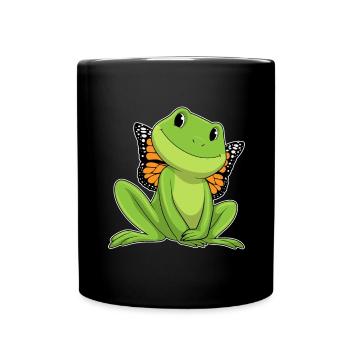 Frog Butterfly Wings - Full Colour Mug - black - Front