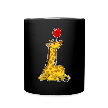 Giraffe Balloon - Full Colour Mug - black - Front