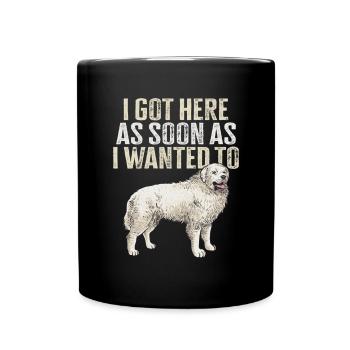 Grand chien pyrénéen - Mug uni - noir - Devant