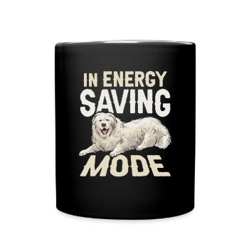 Large Pyrenean dog in energy-saving mode Pyrenees - Full Colour Mug - black - Front