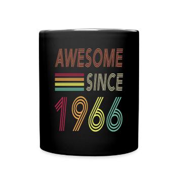 Awesome since 1966 - Tasse einfarbig - Schwarz - Vorne