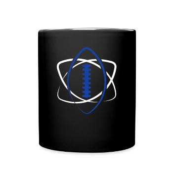 American Football Ball Atom Spieler Lineman Tackle - Tasse einfarbig - Schwarz - Vorne