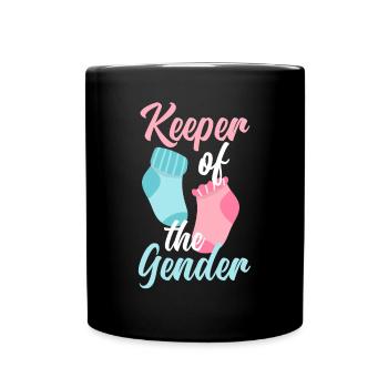 Keeper Of The Gender Gender Reveal Party - Tasse einfarbig - Schwarz - Vorne