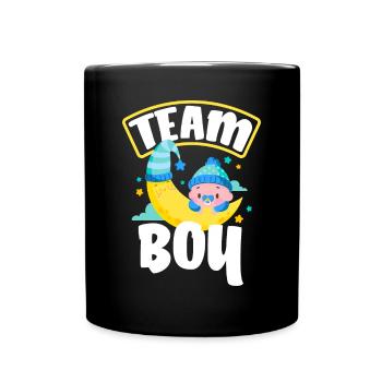 Team Boy Junge Gender Reveal Party - Tasse einfarbig - Schwarz - Vorne
