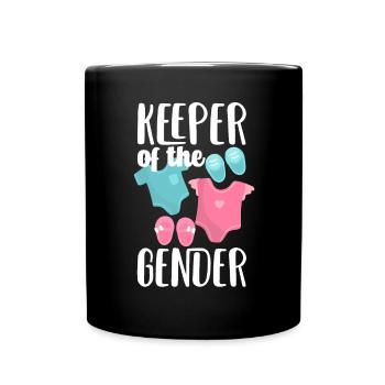 Keeper Of The Gender Gender Reveal Party - Tasse einfarbig - Schwarz - Vorne