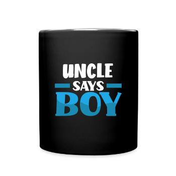 Team Boy Team Young Uncles Gender Reveal Party - Full Colour Mug - black - Front