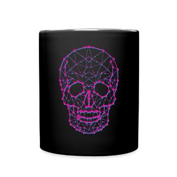 Polygon Skull - Full Colour Mug - black - Front