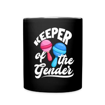 Keeper Of The Gender Gender Reveal Party - Tasse einfarbig - Schwarz - Vorne