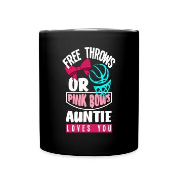 Pink Or Blue Gender Reveal Baby Party Tante - Tasse einfarbig - Schwarz - Vorne