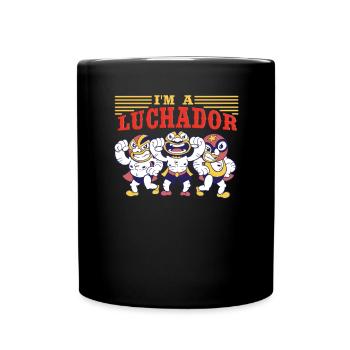 Lucha Libre Wrestling Mexikanische Luchadors - Tasse einfarbig - Schwarz - Vorne