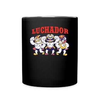 Luchador Mexikanischer Ringkampf Lucha Libre - Tasse einfarbig - Schwarz - Vorne