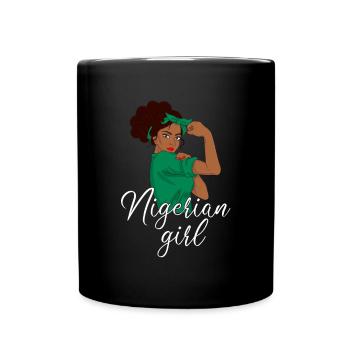 Nigerian girl, nigeria - Tasse einfarbig - Schwarz - Vorne