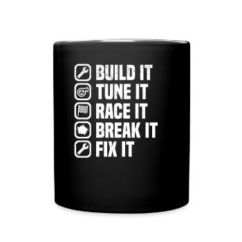 Muscel Car V8 Turbocharger Tuning Rennwagen - Tasse einfarbig - Schwarz - Vorne