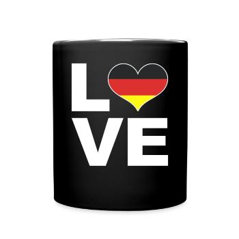 I love Germany heart flag Germany - Full Colour Mug - black - Front