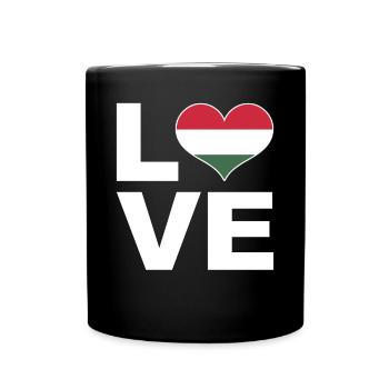 J’aime la Hongrie Heart Flag Hongrie - Mug uni - noir - Devant