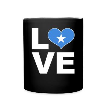 J’aime somalie drapeau du cœur Somalie - Mug uni - noir - Devant