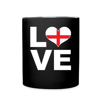 J’aime l’Angleterre drapeau du cœur Angleterre - Mug uni - noir - Devant