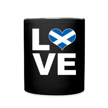 I love Scotland heart flag Scotland - Full Colour Mug - black - Front