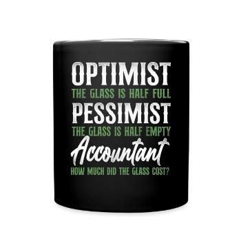 Accountant Bookkeeper Accounting - Full Colour Mug - black - Front