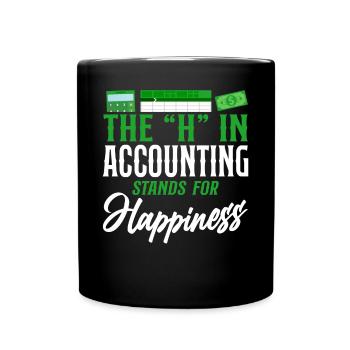 Accountant Bookkeeper Accounting - Full Colour Mug - black - Front