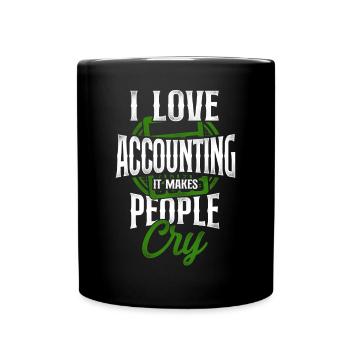 Accountant Bookkeeper Accounting - Full Colour Mug - black - Front