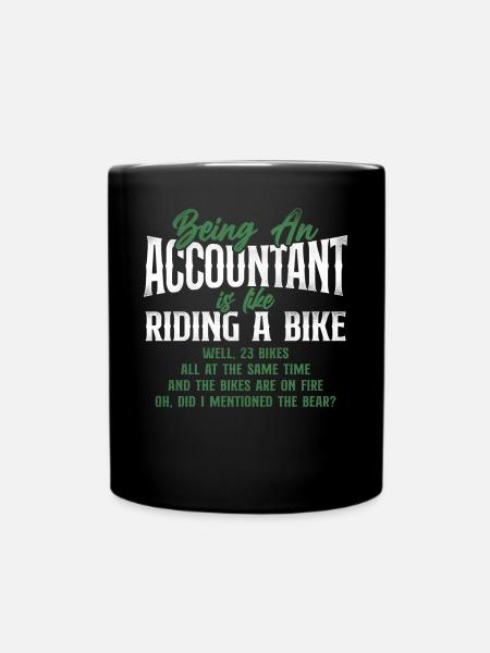 Accountant Bookkeeper Accounting - Full Colour Mug - black