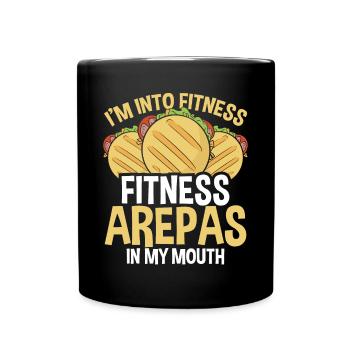 Arepa Lover Arepas in my Mouth Colombian Venezuela - Full Colour Mug - black - Front