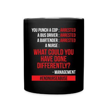 Infirmière Abuse Fighter Warrior Infirmière de salle d’urgence - Mug uni - noir - Devant