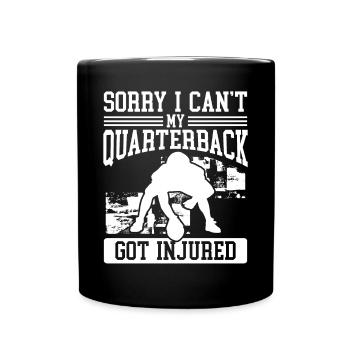 Joueur de football Fantasy Désolé je ne peux pas blesserFantasy - Mug uni - noir - Devant