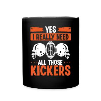 Fantasy Football Player I need all these Kickers - Tasse einfarbig - Schwarz - Vorne