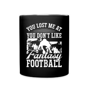 Joueur de football Fantasy Tu m’as perdu à - Mug uni - noir - Devant