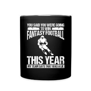 Joueur de football Fantasy Équipe de football drôle - Mug uni - noir - Devant