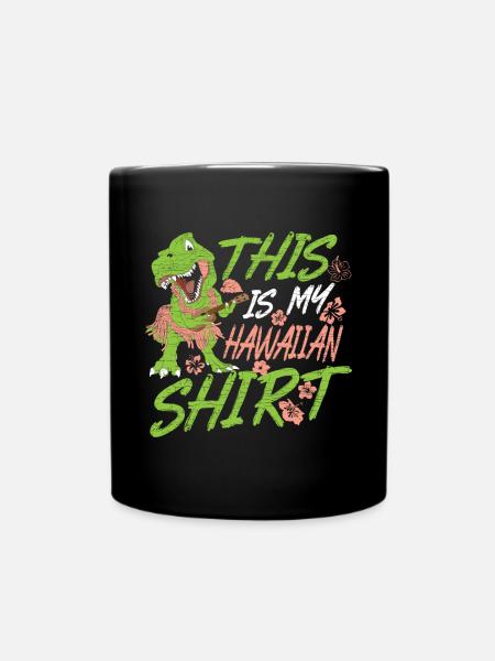 Trex Hawaii Geschenk Hawaiian - Tasse einfarbig - Schwarz