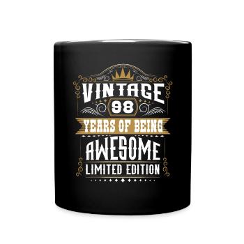 98 Years Of Being Awesome 98 Birthday 98 Years - Full Colour Mug - black - Front