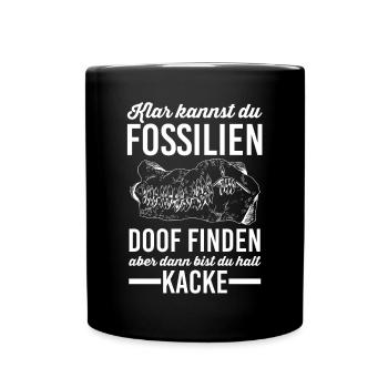 Paläontologie Geologie Geologe Fossiliensammler - Tasse einfarbig - Schwarz - Vorne