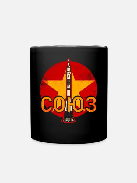 Sojus Rakete Sowjetunion - Tasse einfarbig - Schwarz