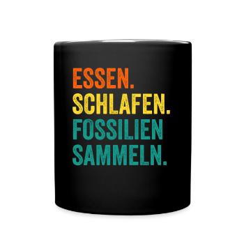Geologie Geologe Fossiliensammler Paläontologie - Tasse einfarbig - Schwarz - Vorne