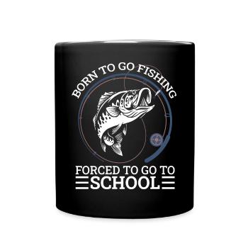 Fishing Angler Fishing Rod - Full Colour Mug - black - Front
