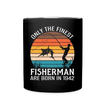 Fishing Angler Fishing Rod - Full Colour Mug - black - Front