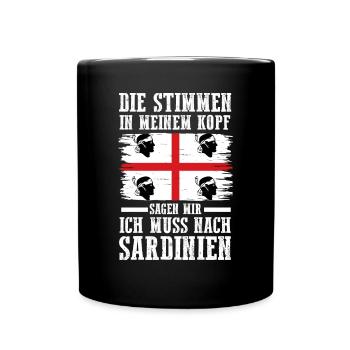 Sarde Sardische Flagge Sardegna Sardinien - Tasse einfarbig - Schwarz - Vorne