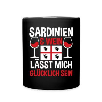 Sarde Sardische Flagge Sardegna Sardinien - Tasse einfarbig - Schwarz - Vorne